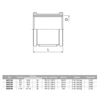 Złączka nakrętna śrutowana VALVEX Twist, 1 1/4'' (GW)