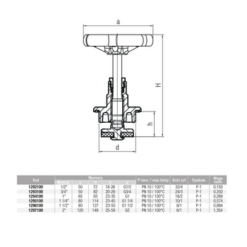 VIKING Głowica do wody DN 15, uchwyt żeliwny