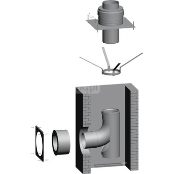 Zestaw do zabudowy do kotłów MGK w szachcie niezależny od powietrza z pomieszczenia DN 160/160