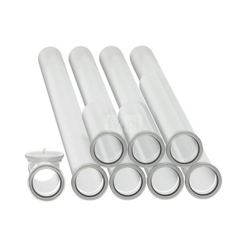 Zestaw przewodów spalinowych (2598), fi80, 10m + przewód fi80 z rewizją, PP transparentny