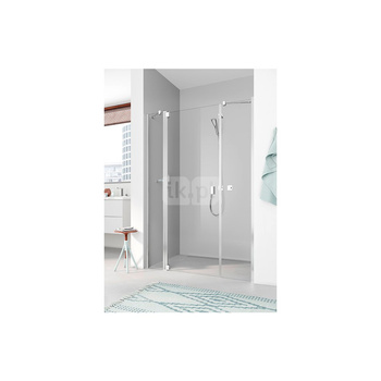 Kermi drzwi wahadłowe Raya 1AL 1030x 2000 GAK: 985-1015 srebro wysoki połysk, szkło ESG przezroczyste z Clean