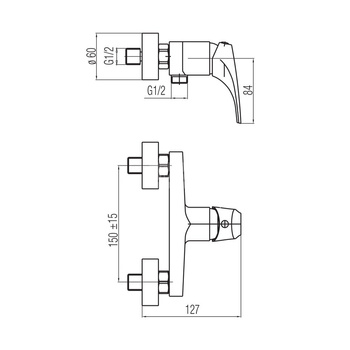 SIGMA Bateria natryskowa ścienna (bez akcesoriów)
