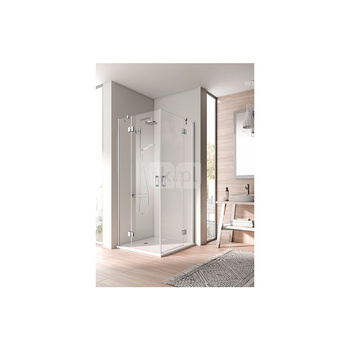 Kermi wej. narożne, cz. prawa Osia ESR 1100x 2000 BV: 1075-1100 srebro wysoki połysk, szkło ESG przezroczyste z Clean