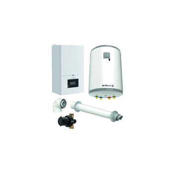 Pakiet - Kocioł gazowy jednofunkcyjny DE DIETRICH MCR4 19 kondensacyjny wiszący 2.5 - 20.7 kW+ Zestaw powietrzno-spalinowyKoncentryczny PP/Alu fi 60/100 + Zasobnik c.w.uAQUAvie100 + Filtr magnetyczny XS90