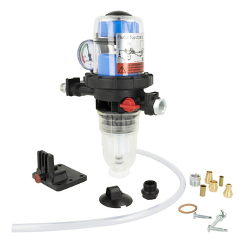 Filtr olejowy AFRISO FloCo-Top-2CM Si zintegrowany z odpowietrznikiem fi 3/8'' x 3/8'' GW x GZ, z wkładem plastikowym, maks. przepływ 100 l/h