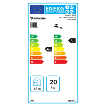 Kocioł gazowy dwufunkcyjny BOSCH TERMOTECHNIKA GC2200W 20/25C kondensacyjny wiszący 25 kW
