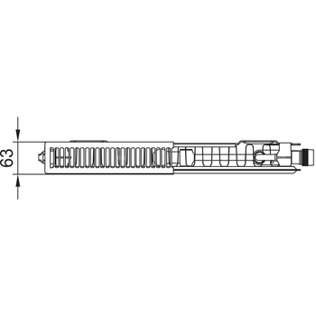 Grzejnik płytowy typ 11 KERMI Plan-Vplus, lewy, z osłoną wym. 905 x 1305 mm, kolor biały, moc 1651 W