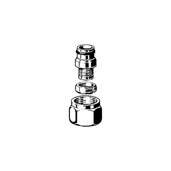 Złącze przyłączeniowe VIEGA 1037 trzyczęściowy, mosiądz (niklowanie) / mosiądz, 17 mm (eurokonus x zz)