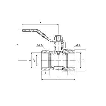 PHA-001 G3/8 WW PN30 N DN10 Kurek kulowy dławik CuZn-C