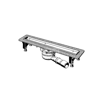 Odpływ prysznicowy prostokątny VIEGA 498320, 800 x 150 x 121 mm, dł: 720 mm, szer: 50 mm, z syfonem