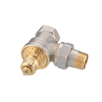 Zawór grzejnikowy termostatyczny DANFOSS kątowy (kąt prosty) (brak), połączenie 1/2'' (niklowanie) biały