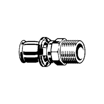 Złącze przejściowe VIEGA 12135 jednoczęściowy, brąz (niklowanie) / brąz, 25 mm x 3/4'' (mz x gz)