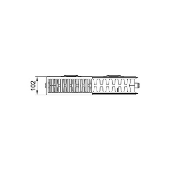 Grzejnik płytowy typ 22 KERMI X2 Plan-K, z osłoną wym. 559 x 1105 mm, kolor biały, moc 1606 W