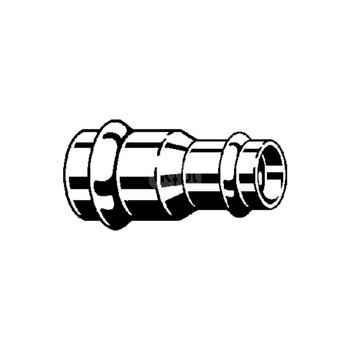 Mufa Profipress VIEGA 24152 redukcja jednoczęściowy, Cu (stan surowy) / Cu (stan surowy), 22 mm x 15 mm (mz x mz)