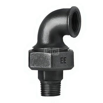 Śrubunek kątowy 90' ODLEWNIA ZAWIERCIE UA2/11oru/97oru żeliwo (czarne) 3/4'' (GW x GZ), z uszczelką