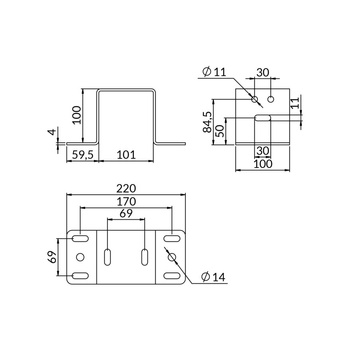 Łącznik kapeluszowy LK profilu KJ OGCLKKJ