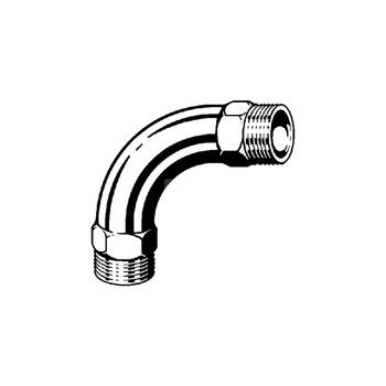 Łuk 90' VIEGA 3003 jednoczęściowy, brąz / brąz, 1 1/4'' (gz x gw) z uszczelką