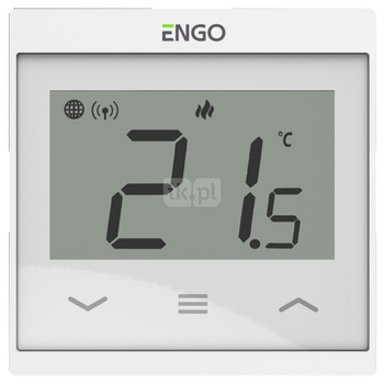 Termostat internetowy ENGO CONTROLS E55-W trój-/czteroprzewodowy 230 v biały z wyświetlaczem
