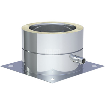 Płyta fundamentowa fi200mm z odpływem skroplin w bok montaż na cokole