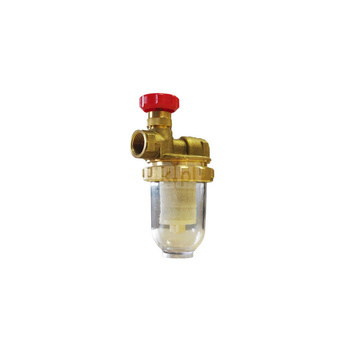 Filtr olejowy AFRISO V 1/2 - 500 St jednorurowy fi 1/2'' x 1/2'' GW x GW, z wkładem stalowym, maks. przepływ 500 l/h