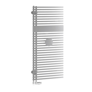 Grzejnik Kermi®Credo®Half®round 1800x450x46, srebro bł./drewno,lewa strona