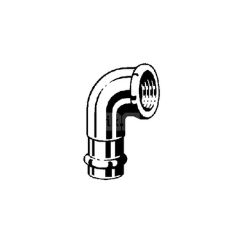 Złącze przejściowe Sanpress 90' VIEGA 22142 redukcja jednoczęściowy, brąz (stan surowy) / brąz (stan surowy), 28 mm x 1/2'' (mz x gw)
