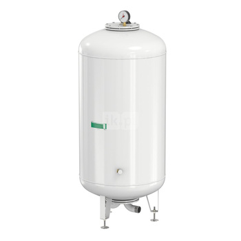 Naczynie wzbiorcze stojące FLAMCO MEIBES Airfix D-E, pojemność 100 l 6-, 10 bar / 120'C fi1 1/2'', kolor biały, do instalacji C.W.U.