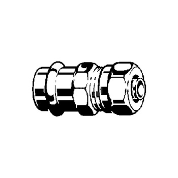 Złącze przejściowe Sanpress VIEGA 2213 trzyczęściowy, brąz / brąz, 15 mm x 16 mm (mz x zz), 54 mm, (głębokość: 16 mm) z uszczelką