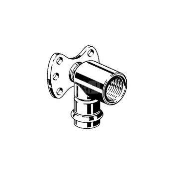 Kolano Sanpress VIEGA 23255 jednoczęściowy, stal nierdzewna / stal nierdzewna, 22 mm, 3/4'' (mz x gw), (głębokość: 27 mm) z uszczelką