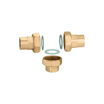 Złączki do zaworów mieszających 1/2” GW.  Dla kodu 524400.