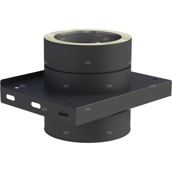 Płyta fundamentowa fi 80mm dla wspornikówpośrednich lakierowana na czarno pośrednich lakierowana na czarno