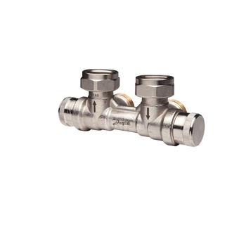 RLV-KDV 20, lewy - Zestaw przyłączeniowy do grzejników dolnozasilanych niezależny od zmian ciśnienia