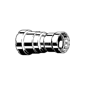 Mufa Megapress VIEGA 42152 redukcja jednoczęściowy, stal (cynk/nikiel) / stal (powlekanie), DN 20 (mz x mz), 87 mm z uszczelką