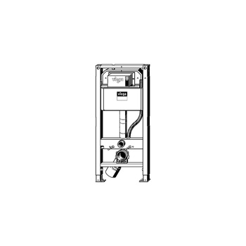 Prevista Dry-stelaż WC z przyłączem do WC myjącego 1120 mm stal, PE, nr wzoru 8522 H zab.: 1120 B: 500