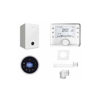 Pakiet - Kocioł gazowy dwufunkcyjny BOSCH TERMOTECHNIKA CONDENS GC5700iWT24/42S kondensacyjny wiszący 30 kW + Czujnik temperatury zewnętrznej + RegulatorCW400 + Zestaw powietrzno-spalinowy szachtowy2581 + Zasobnik c.w.uwbudowany warstwowy 42 l