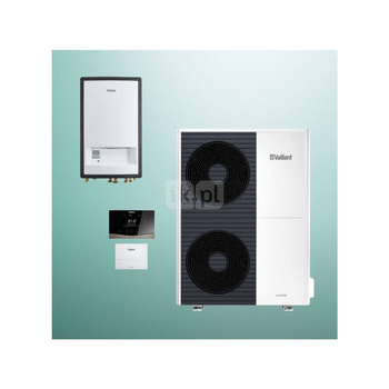 Pakiet Systemowy OZE - Pompa ciepła powietrzna powietrze-woda monoblok VAILLANT VWL 125/6A aroTHERM plus 12.2 kW 400 V + Moduł naścienny MEH 97/6 + Moduł komunikacji internetowej VR 940f + Regulator sensoCOMFORT VRC 720