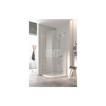 Kermi kabina ćwierćkolista Osia E55 0900x 2000 BV: 875-900 srebro wysoki połysk, szkło ESG przezroczyste z Clean