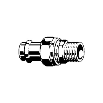 Złącze przejściowe Sanpress VIEGA 2365 jednoczęściowy, stal nierdzewna / stal nierdzewna, 18 mm, 3/4'' (mz x gz) z uszczelką