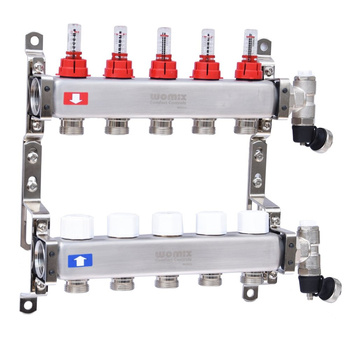 Rozdzielacz CS-Rot05 7F, ze stali nierdz. rotametr 0-5 l/min