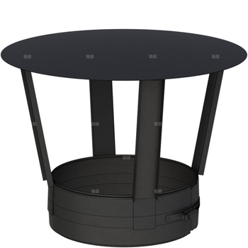 Daszek przeciwdeszczowy fi 180mmlakierowany na czarno lakierowany na czarno