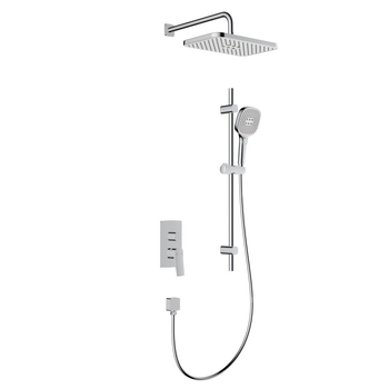 Zestaw natryskowy Malaga, podtynkowy z drążkiem przesuwnym, chrom