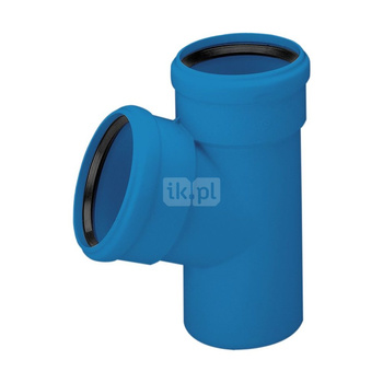 Trójnik MAGNAPLAST Ultra dB UDBEA 87' PP-m DN 75 (ww x ww x wz), kolor niebieski