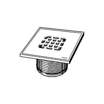 Kratka VIEGA 49345 kwadratowa ze stalowai nierdzewnej 150x150mm do wpustu