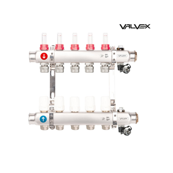Zespół rozdzielaczy BASE ECOLINE K5H-8 PLUS G1''-PEX 16X2