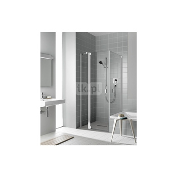 Kermi drzwi wahadłowe Raya 1NR 1230x 2000 GAK: 1180-1210 srebro wysoki połysk, szkło ESG przezroczyste z Clean