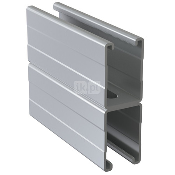 Szyna montażowa podwójna NICZUK SDMH, gr. 2.5 mm, dł. 6000 mm, stal nierdzewna (ocynk galwaniczny)