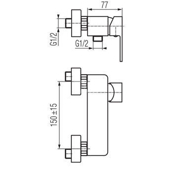 LOFT WHITE bateria natryskowa, white&chrom
