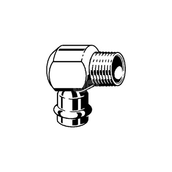 Złącze przejściowe Prestabo 90' VIEGA 11141 jednoczęściowy, stal (ocynk galwaniczny/elektrolityczny) / stal (ocynk galwaniczny/elektrolityczny) (ocynk), 18 mm, 1/2'' (mz x gz)