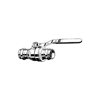 Zawór kulowy VIEGA 227510 brąz, PN16 28 mm zz x zz, uchwyt: dźwignia