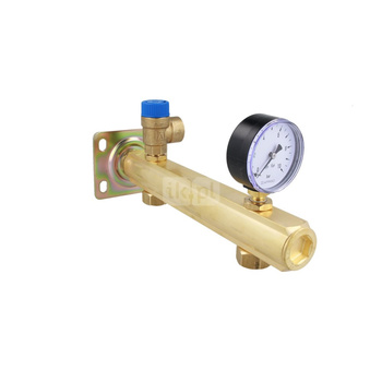 Zespół przyłączeniowy AFRISO BSB 3/4'' GW x GW, max. 6 bar + wskaźnik ciśnienia
